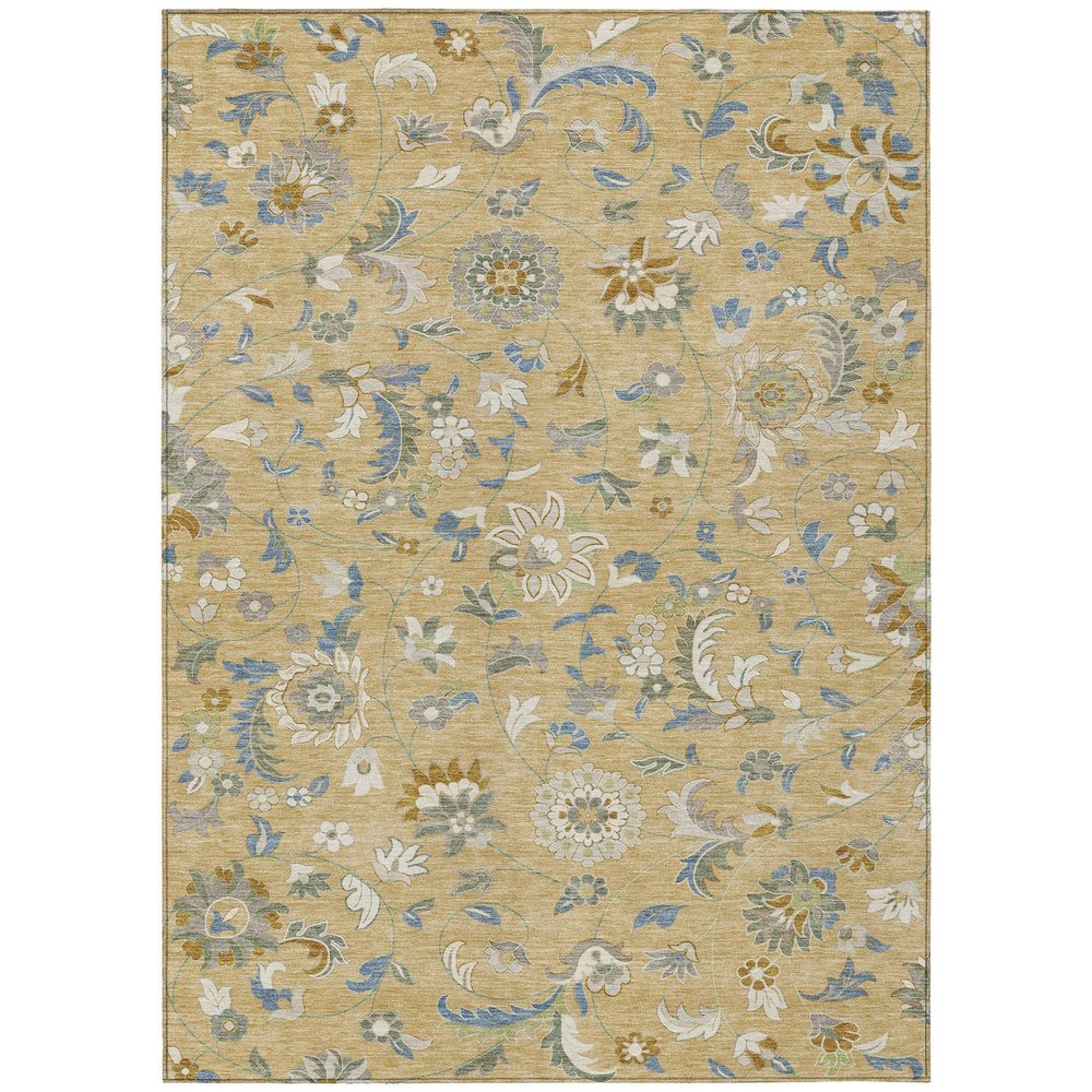 Addison Rugs Chantille ACN1006 Gold 10' x 14' Indoor Outdoor Area Rug, Easy Clean, Machine Washable, Non Shedding, Bedroom, Entry, Living Room, Dining Room, Kitchen, Patio Rug