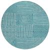 Addison Rugs Chantille ACN1044 Teal 8' x 8' Indoor Outdoor Round Rug, Easy Clean, Machine Washable, Non Shedding, Bedroom, Entry, Living Room, Dining Room, Kitchen, Patio Rug view 1