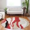 Addison Rugs Chantille ACN1047 Red 8' x 8' Indoor Outdoor Round Rug, Easy Clean, Machine Washable, Non Shedding, Bedroom, Entry, Living Room, Dining Room, Kitchen, Patio Rug view 2