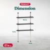 Keter Outdoor Shed Shelf Kit, Storage Organizer w/ Heavy Duty Brackets & Rails, 40, Black - Standing Wall Shelving Rack Unit for Home and Utility Organization view 4