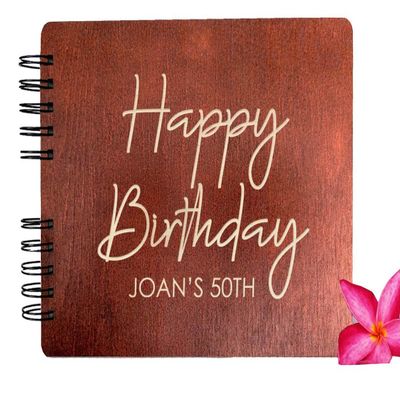 Personalized Birthday Celebration Guestbook | Signature Book | Keepsake Memory Album | Sweet 16 Scrapbook | 40th, 50th, 60th, 70th Birthday Sign In | Birthday Presents for Men and Women