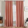 Joydeco Pink Velvet Curtains 90 inch Length 2 Panels, Luxury Blackout Rod Pocket Thermal Insulated Window Curtains, Super Soft Room Darkening Drapes for Living Dining Room Bedroom,W52 x L90 inches view 1