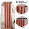 Joydeco Pink Velvet Curtains 90 inch Length 2 Panels, Luxury Blackout Rod Pocket Thermal Insulated Window Curtains, Super Soft Room Darkening Drapes for Living Dining Room Bedroom,W52 x L90 inches view 2