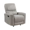 Benzara Ray 39 Inch Manual Rocker Recliner Chair- Gray Tufted Back Microfiber view 1