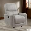 Benzara Ray 39 Inch Manual Rocker Recliner Chair- Gray Tufted Back Microfiber view 2