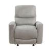 Benzara Ray 39 Inch Manual Rocker Recliner Chair- Gray Tufted Back Microfiber view 4