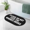 HYYTNHJSD Please Do Not Feed The Whores Drugs Bathroom Rug Mat 19x31 inches Anti-Slip Diatomaceous Mat Bathroom Rug view 3