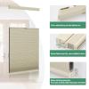 Tonature Blackout Door Blinds Top Down Bottom Up Cellular Shades for French Door 1" Honeycomb Fabric Thermal Insulated Energy Efficient for Indoor Windows, 42" W x 20" H, Beige view 2