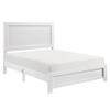 Benzara Eby King Size Bed- Rustic Farmhouse Style- White Finish Wood Veneer view 1