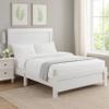 Benzara Eby King Size Bed- Rustic Farmhouse Style- White Finish Wood Veneer view 2