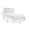 Benzara Eby King Size Bed- Rustic Farmhouse Style- White Finish Wood Veneer view 3