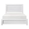 Benzara Eby King Size Bed- Rustic Farmhouse Style- White Finish Wood Veneer view 4