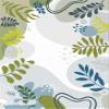 Abstract Plants Leaves Bohemian Area Rugs 9x12 Sage Green Blue Modern Art Deco Floral Rug for Livingroom Bedroom Diningroom Soft Wool Nursery Playroom Rug Waterproof No Slip Floor Carpet Runners view 2