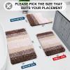 Arotive Bathroom Rugs Set 3 Piece, Extra Soft and Absorbent Bath Rugs, Machine Wash Dry Bath Mats for Bathroom, Toilet, Tub and Shower, 24x16, 30x20 and U-Shaped 24x20, Brown view 2