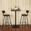 BABETRUE Bar Tables Bar Table Iron Solid Wood Nordic Industrial Wind Bar Small Bar Simple Table Bar High Table Tall Pub Table view 3