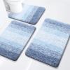Arotive Bathroom Rugs Set 3 Piece, Extra Soft and Absorbent Bath Rugs, Machine Wash Dry Bath Mats for Bathroom, Toilet, Tub and Shower, 24x16, 30x20 and U-Shaped 24x20, Light Blue view 1