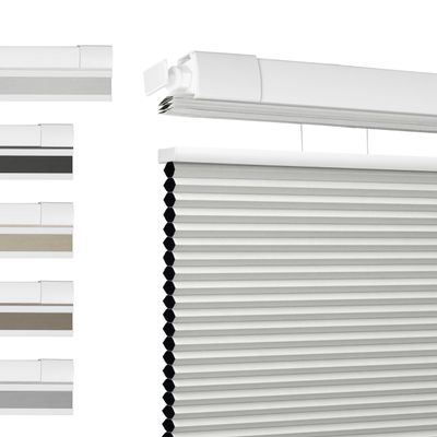BERISSA Top Down Bottom Up Cellular Shades No Tools No Drill Blinds for Windows Shades for Indoor Windows Cordless Honeycomb Blinds Easy to Install,25" W x 56" H (100% Blackout) Black