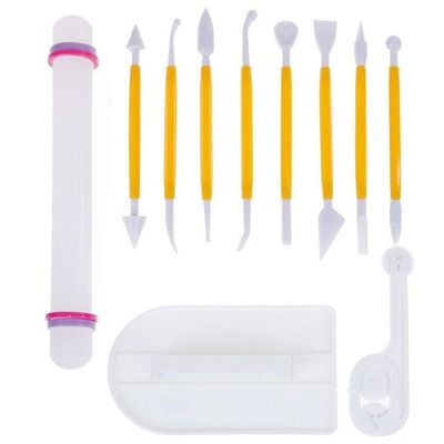Cake Scraper Cake Smoother, Carving Decorating Tool 11Pcs Dough Scraper Bowl Scraper Cutters Cake Icing Scraper Smoother Tool Set for Bread Dough Cake Fondant Icing