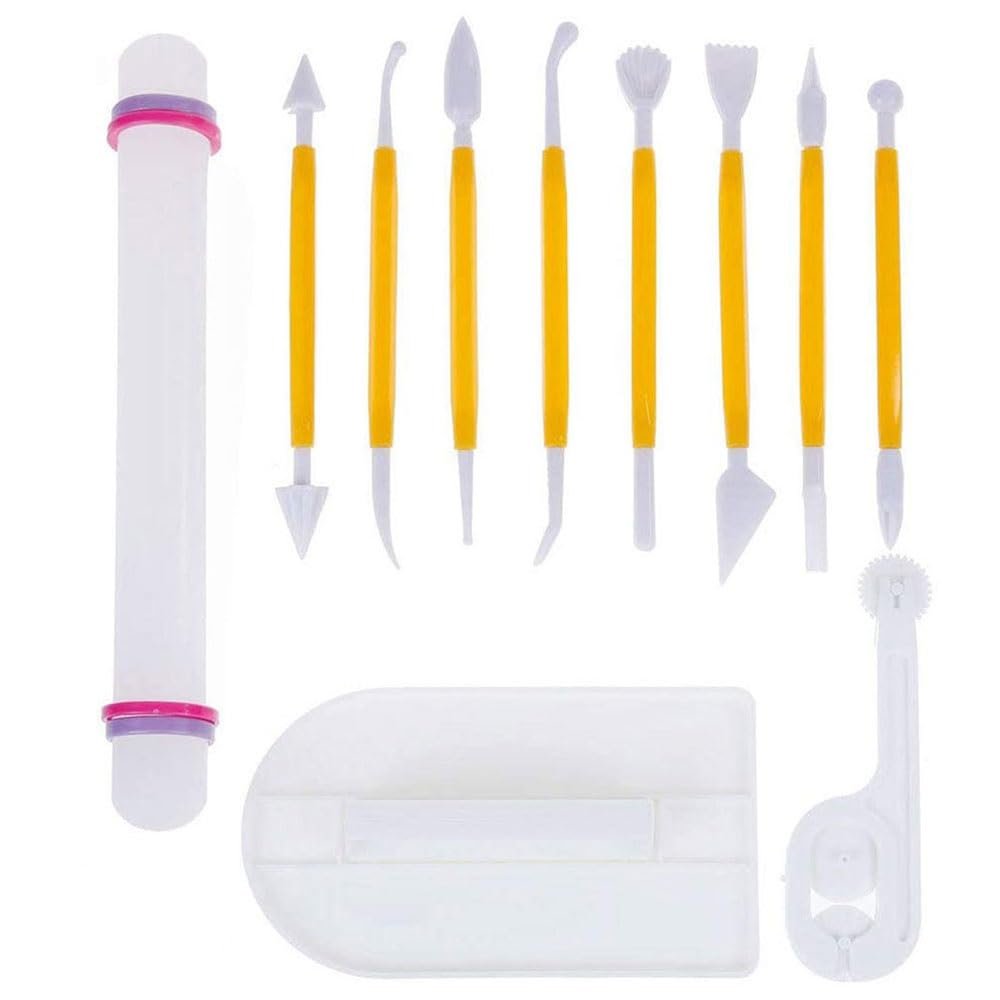 Cake Scraper Cake Smoother, Carving Decorating Tool 11Pcs Dough Scraper Bowl Scraper Cutters Cake Icing Scraper Smoother Tool Set for Bread Dough Cake Fondant Icing