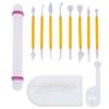 Cake Scraper Cake Smoother, Carving Decorating Tool 11Pcs Dough Scraper Bowl Scraper Cutters Cake Icing Scraper Smoother Tool Set for Bread Dough Cake Fondant Icing view 1