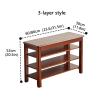 GUAWJRZDP Shoe Bench, Flip Lid Storage Shoe Rack Bench, Entryway Bench, Adjustable Shelves, Multi-Function Shoe Organizer Rack, for Entryway Living Room, Balcony, Hallway, Bathroom (Color : Walnut, view 2