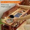 GUAWJRZDP Shoe Bench, Flip Lid Storage Shoe Rack Bench, Entryway Bench, Adjustable Shelves, Multi-Function Shoe Organizer Rack, for Entryway Living Room, Balcony, Hallway, Bathroom (Color : Walnut, view 3