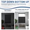 BERISSA Top Down Bottom Up Blackout Cellular Shades Cordless, Honeycomb Blinds for Windows, Thermal Insulated Window Shades for Home Office,Easy to Install,Black. 17" W x 36" H view 4