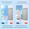 Aluminium Foil Thermal Insulation Film 8mm Reflective Window Film,with Suction Cups,Blackout Privacy Window Sticker,Sun Protection Sun Blocking Anti Uv Anti Glare Glass Film,WH-90 * 250cm(35 * 98in) view 3