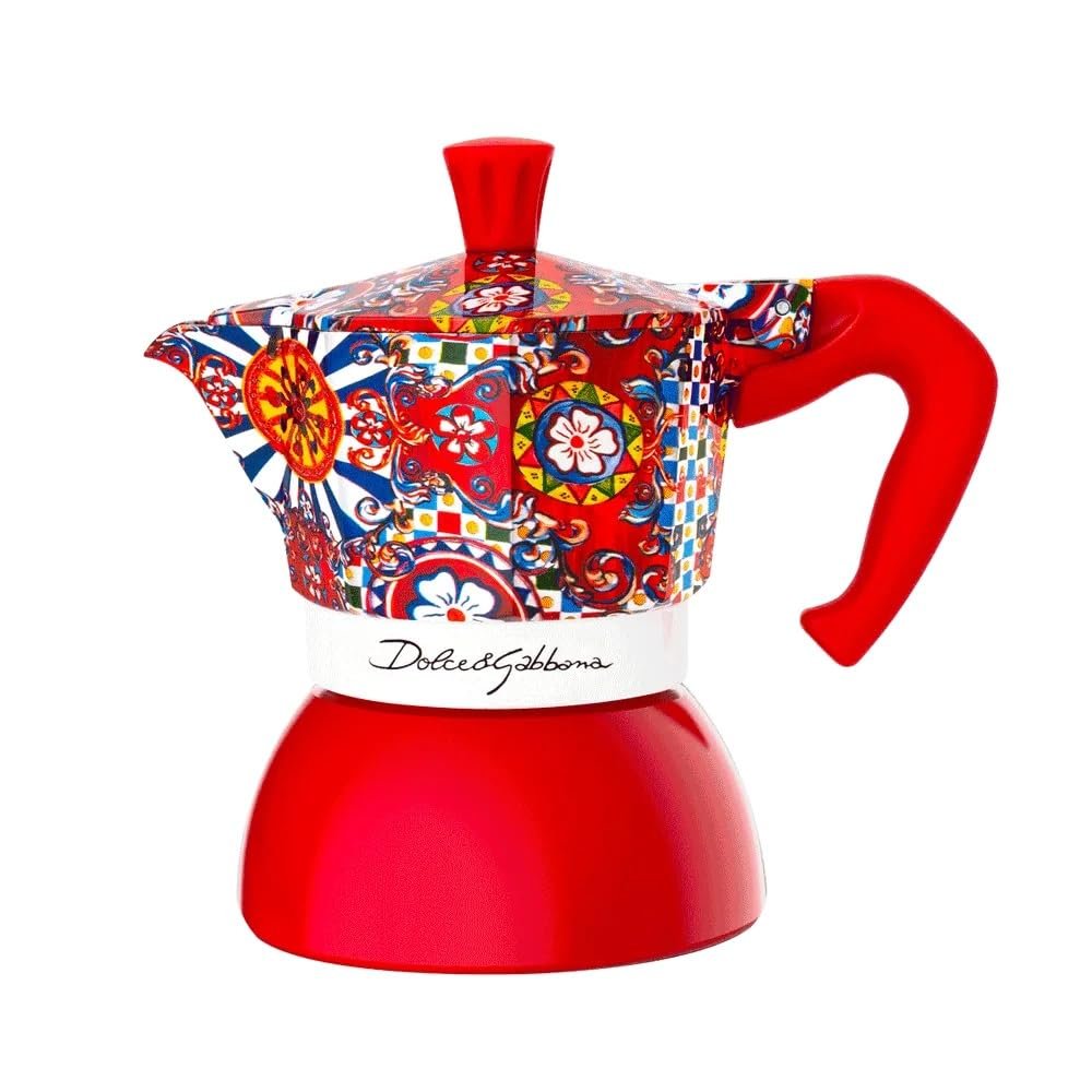 Bialetti Dolce & Gabbana Mochinduction 2 Cup Induction & Direct Fire (Coffee Maker, Espresso Makinetta)