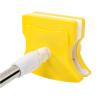 Double-Side Magnetic Glass Cleaner with 360 Degree Rotation Head and Stainless Steel Extension Pole Home Cleaning Wiper for High-Rise Windows 5-36cm Green (Yellow) view 1