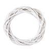 Grapevine Wreath Frame for Crafts Natural Rattan Base Form Farmhouse Garland Making Supplies for Spring Summer Fall Winter Christmas Wreaths Decorations for Front Door (White, 8 inch / 20cm) view 1