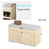 Junpllvic Shoe Rack,Shoe Storage Bench with Door Cabinet, Entryway Bench with Lift Top Storage Box, 2-Tier Shoe Rack Organizer with Soft Bench Seat, Shoe Cubby for Entryway, Bedroom, Hallway, 80 * 30 view 2
