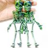 2PCS 3D Printed Skeleton Man,Skeleton Statue,Home Office Decor,Fidget Toys for Autism/ADHD,3D Printed Gift Toy,Fidget Toys, Executive Desk Animal view 3