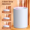 Humidifiers for Bedroom 5L Ultrasonic Air Humidifier Electric Essential Oil Diffuser Double Spray Air Diffuser Aroma Diffuser Humidifier Air Humidifier for Home view 4