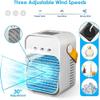 EKsma Air Cooler Conditioners LED Light Desktop Fan,Effective Evaporative Portable Personal Air Cooler Humidifier,3 Speeds Pure Chill For Bedroom Office Home Study Room view 2