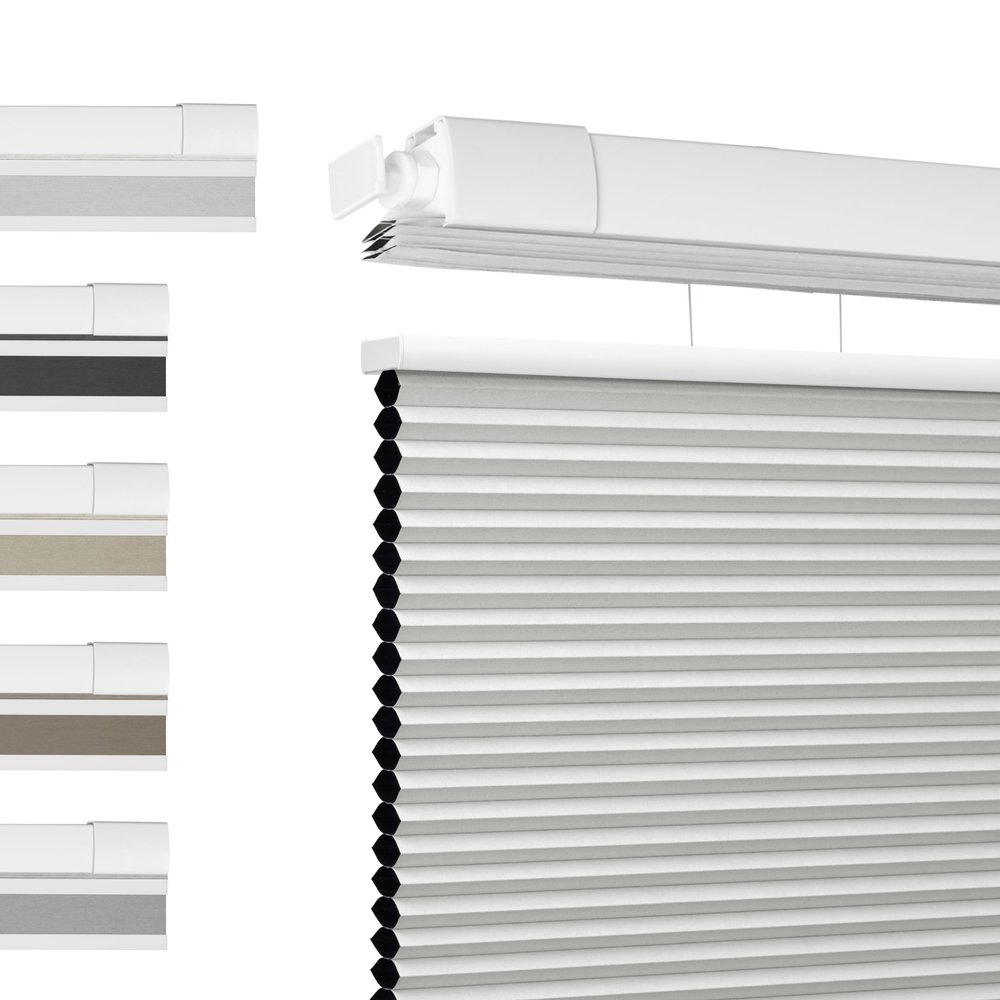 BERISSA Top Down Bottom Up Cellular Shades No Tools No Drill Blinds for Windows Shades for Indoor Windows Cordless Honeycomb Blinds Easy to Install,27" W x 40" H (100% Blackout) Black