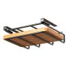 ehozirta Under Cabinet Cutting Board Holder,Cabinet Hanger with Hooks, Punch-Free Stainless Steel Heavy Duty Cutting Board Holder,Kitchen Utensil Cup Hanging Rack,Chopping Board Organizer Black A view 1