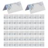 50 Pcs Boho Floral Place Cards Wedding Name Cards Table Setting Folded Tent Cards Blank Table Cards Seating Place Cards for Wedding Reception Baby Shower Bridal Shower Banquet Party Decorations view 1