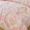 ABREEZE Vintage Floral Duvet Cover Set - 100% Egyptian Cotton Pink Paisley Bedding Set with 1 Duvet Cover and 2 Pillowcases - Soft, Breathable, Button Closure (Full) view 3