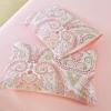 ABREEZE Vintage Floral Duvet Cover Set - 100% Egyptian Cotton Pink Paisley Bedding Set with 1 Duvet Cover and 2 Pillowcases - Soft, Breathable, Button Closure (Full) view 4