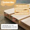 Kunovo Solid Wood Bath Mat for Shower, 20 24 26 28 30 32 34 36 inch Long Bathroom Drain Board, Water Proof Bathtub Mat with Non-Slip Foot Pads  Handle (Size : 28x36in(71x91cm)) view 3