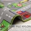 Kids Rug 3'3" x 5'2" City Life Playmat Area Rug Car City Map Washable Traffic Road Educational Learning Nursery Rug Carpet for Children Playroom Living Room Bedroom Classroom Decor Green view 3