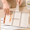 Nonstick Divided Breakfast Grill Pan for Stove Top, 4 Section Breakfast Skillet Sectional Skillet Breakfast Pan for Frying Eggs Steak(White) view 3