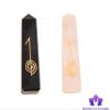 Blessfull Healing Reiki Gift Rose Quatz, Black Tourmaline Symbol Engraved USUI Wand view 2
