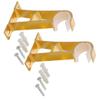 curtain rod bracket,Curtain Rod Holder, 2Pcs Single Curtain Rod Brackets for Drapery Rod Premium Aluminum Alloy Heavy Duty Curtain Rod Holders for Living Room, Screen Porches, Family Room Gold view 1