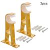 curtain rod bracket,Curtain Rod Holder, 2Pcs Single Curtain Rod Brackets for Drapery Rod Premium Aluminum Alloy Heavy Duty Curtain Rod Holders for Living Room, Screen Porches, Family Room Gold view 3