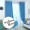 EoxinDm Curtain Rod Bracket,Curtain Rod Holder, 4Pcs Aluminum Alloy Ceiling-Mount Brackets Double Curtain Holders Window Drapery Rod Hanging Supports for 24-30mm Curtain Pole (Grey) view 4