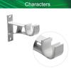 curtain rod bracket,Curtain Rod Holder, Aluminum Alloy Curtain Rod Bracket Fits Up to 25-28mm Curtain Rod, Sturdy Metal Medium-Thick Single Rod Bracket Tyrant Gold 4Pcs ( Color : Parent , Size : 2PCS view 3