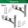 curtain rod bracket,Curtain Rod Holder, Aluminum Alloy Curtain Rod Bracket Fits Up to 25-28mm Curtain Rod, Sturdy Metal Medium-Thick Single Rod Bracket Tyrant Gold 4Pcs ( Color : Parent , Size : 2PCS view 4