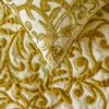 The HomeCentric King/Queen/Twin Beige Gold Decorative Bed Runner King 90"x18" Bed Runner with Two Pillow Cover, Cut Velvet, Beaded Bed Scarf on Velvet Fabric - Serene Symphony view 2